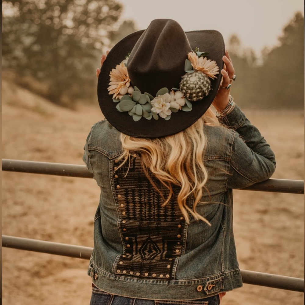 Floral cowboy hat